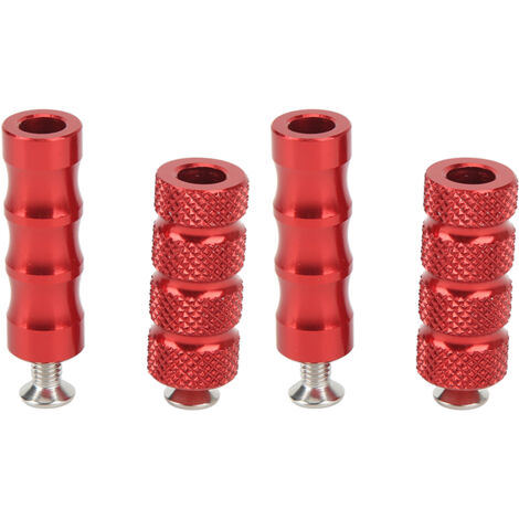 Pedales de freno para motocicleta CNC [2 pares] de aluminio M6 rojo para ajuste y montaje.