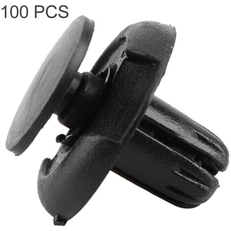 Remaches de fijación para carrocería, clips de ajuste 91501-S04-003, sujetadores de plástico negro, 100 piezas para Honda Accord Civic CR-V