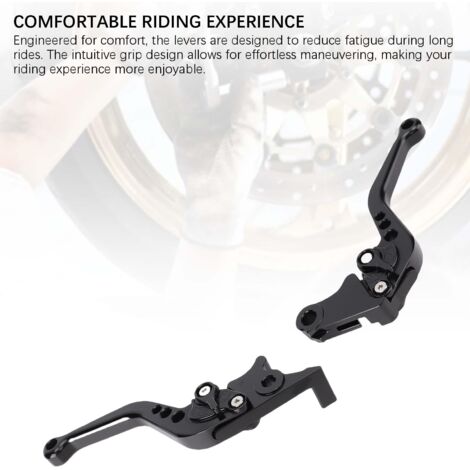 Maneta de freno y embrague ajustable de aleación de aluminio anodizado para GB350S/CB350 RS - Negra