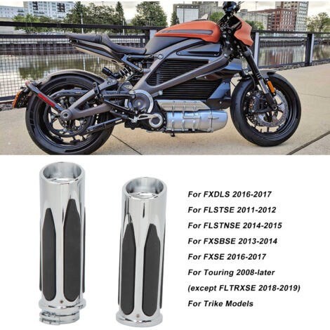 Puños para motocicleta [2 piezas, 25 mm] Antideslizantes para Touring 883/1200, cromados personalizados (1/5)