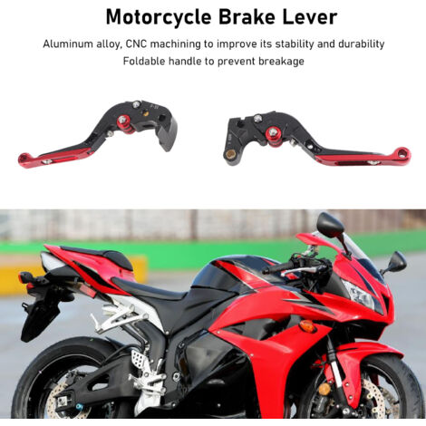 Manetas de freno y embrague para motocicleta CBR600RR 2007-2022 - Par, aleación de aluminio, 6 posiciones, diseño plegable - Calidad CNC, ajuste perfecto