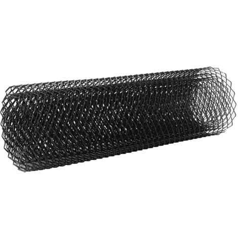 Rejilla de carrocería y parachoques de aluminio negro, malla romboidal de 8x16 mm, kit universal de 100x33 cm con instalación flexible y protección contra la suciedad. (1/5)
