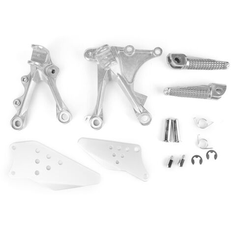 Estriberas delanteras para motocicleta con kit de montaje – Aptas para Kawasaki Ninja ZX6R ZX636 – Aluminio – Juego completo