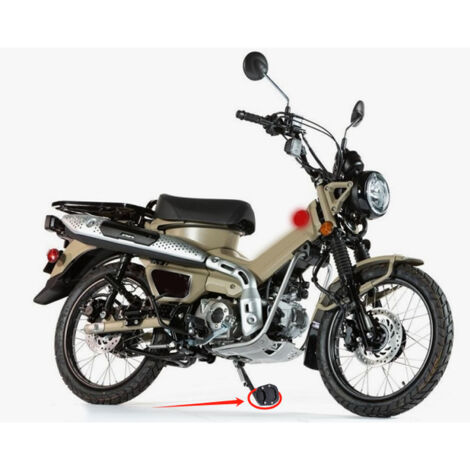 Placa de soporte de pata de cabra de aluminio anodizado - Extensión estabilizadora para CT125 y Trail125 (JA65) 2023-2024