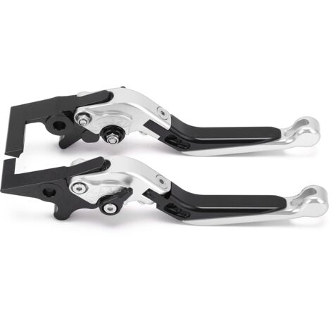 Par de manetas de freno y embrague ajustables de aluminio CNC para ADV150 2019-2021 - 2 piezas, anodizado plateado