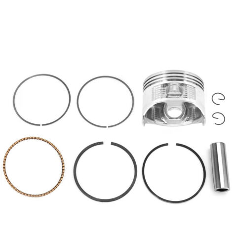 Kit de pistón para generador de gasolina - Compatible con 170F/GX210 - Aluminio, diámetro 18 mm, juego completo (pistón + 5 anillos + resortes)