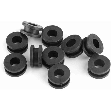 10 tapones de goma para motocicleta: ABS negro para Honda Suzuki Yamaha