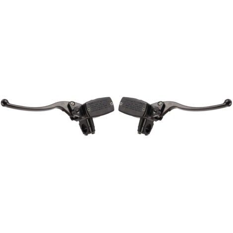 Manija de control hidráulico de aluminio CNC negro para cilindro de freno/cilindro maestro de 7/8 pulgadas - 2 pares