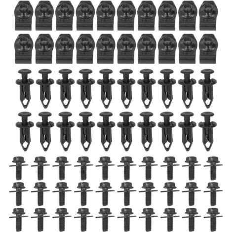 Kit de montaje de 70 piezas para Infiniti G35 G37 G37X FX35 FX45 EX35: 20 soportes extruidos en forma de U, 20 clips de presión, 30 pernos de carrocería de metal ABS. (1/5)