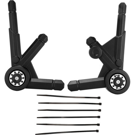 Protectores laterales del chasis para BMW R1250GS LC / R1250GS ADV LC (2019-2021) - 2 piezas - ABS negro - Protección antichoque y decorativa