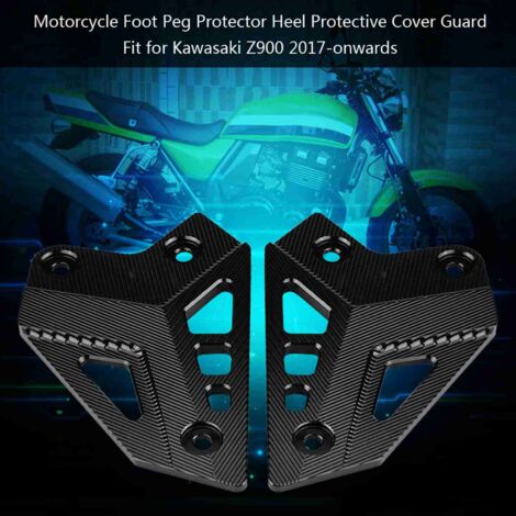 Protectores de estriberas de motocicleta de aluminio CNC negro para Kawasaki Z900 (a partir de 2017) - Par