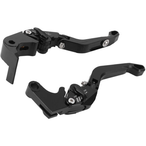 Manetas de freno y embrague de aleación de aluminio negro - Paquete de 2 con adaptadores para Suzuki GSXR600/750/1000