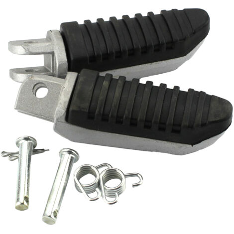 Pedales antideslizantes y cómodos para motocicleta eléctrica (2 unidades) - Aluminio y goma, 12 cm