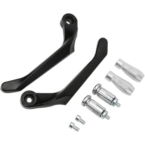 Protectores de palanca de motocicleta de aluminio plateado de 2 piezas para motocicletas y quads.