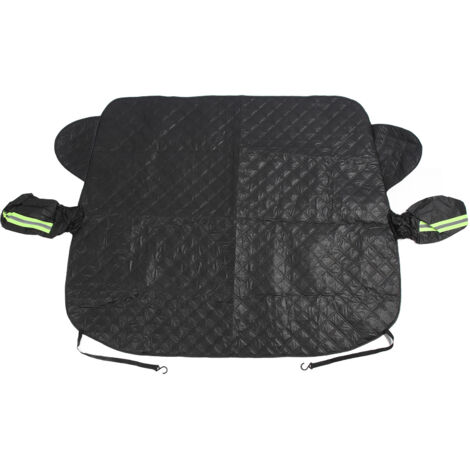 [Funda para parabrisas contra la nieve] + Protector contra nieve, escarcha y rayos UV - Tejido negro resistente a desgarros con 9 imanes y ganchos - Fácil instalación en 15 segundos - Tamaño: 157 x 12