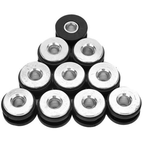 Kit de arandelas para carenado Honda - 10 piezas de goma y metal - Negro - 10,7 mm (1/5)