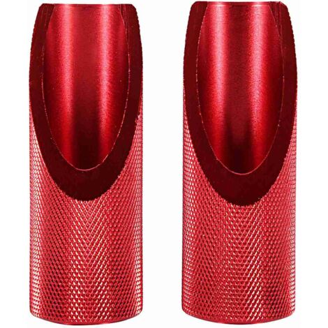 [Reposapiés para motocicleta] Almohadillas de aluminio anodizado rojo (2 piezas) compatibles con Honda Ruckus