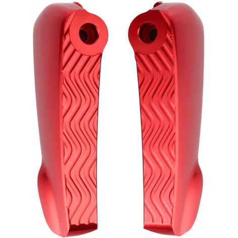 Reposapiés traseros plegables de aluminio CNC para Vespa GT/GTS/GTV, 140 mm, rojo, par