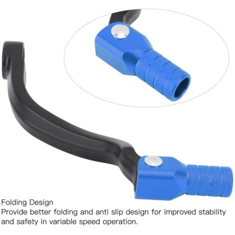 Palanca de cambios para motocross - Aluminio anodizado CNC - Modelo 125-505 Azul - Ligera y duradera