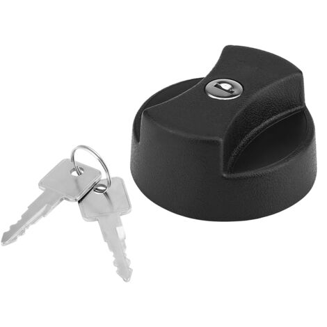 Tapón del depósito de combustible con 2 llaves de seguridad para Land Rover Defender 87-98 - STC4072, plástico negro y metal, 85 mm de diámetro (1/5)
