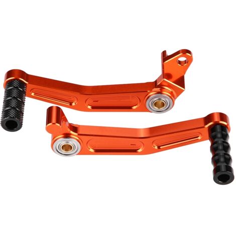 [Pedales] - Pedales originales de aluminio CNC color naranja para KTM SX/SX-F 125/200/390 (2013-2014) - Antideslizantes