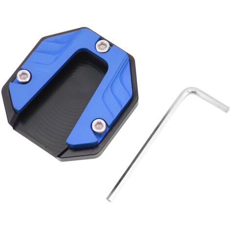 Soporte lateral para el pie de la motocicleta, aluminio macizo azul