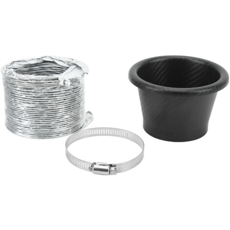Kit universal de admisión de aire turbo, tubo acampanado de fibra de carbono en modelo para vehículos. (1/5)