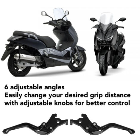Manetas de freno de aluminio CNC para Yamaha XMAX 300 2023-2024 - Negras - Juego de 2 piezas