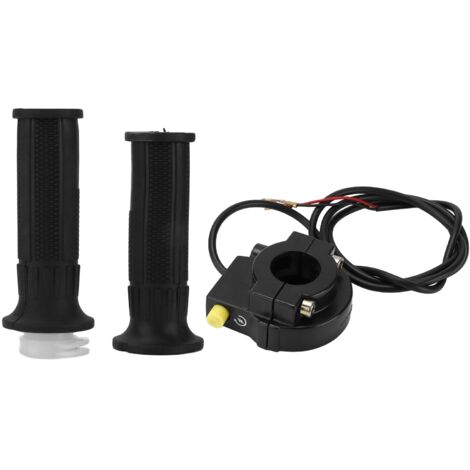Puño del acelerador de 22 mm con interruptor de parada del motor para bicicletas motorizadas de 33 cc a 80 cc - Kit de repuesto de TPR - 2 piezas
