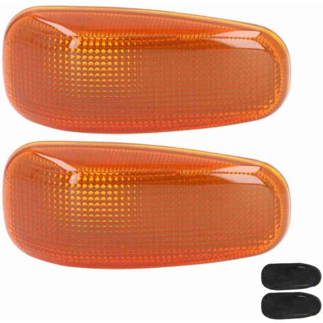 Lente de luz de posición lateral con sello para Dodge Sprinter 2500/3500 2003-2006 - 2 piezas, ABS amarillo, compatible con Freightliner (1/5)