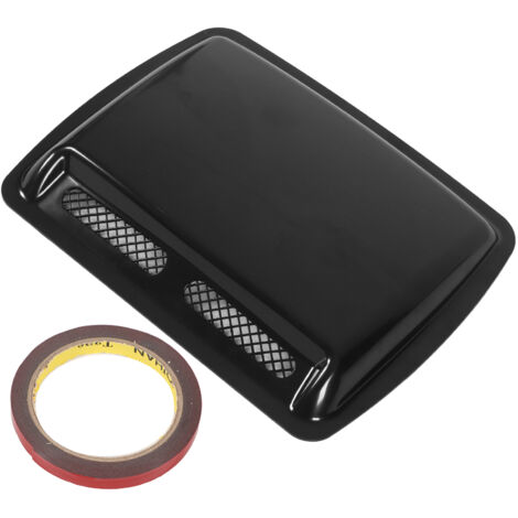 Deflector de viento tipo sapo para capó de coche, fabricado en ABS negro brillante, adhesivo, decorativo, mejora la apariencia. (1/5)