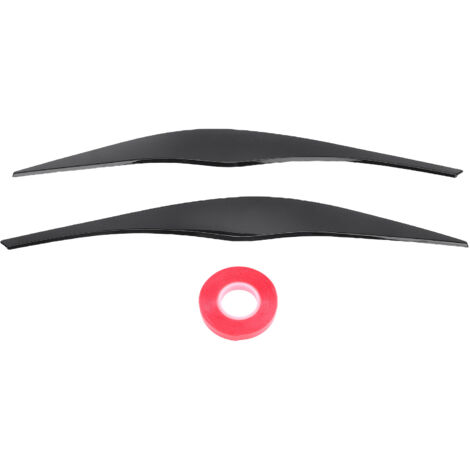 [Accesorios para coche] Embellecedores de faros delanteros - 1 par de cubiertas negras brillantes para BMW Serie 3 E90/E91 (2005-2012) (1/5)