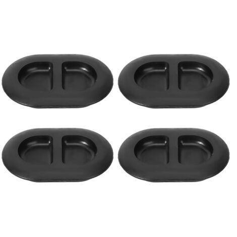 Tapones de chasis impermeables de PVC/látex para Jeep Wrangler JK 2007-2017 4 piezas Negro (1/5)
