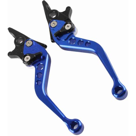 Manetas de freno de disco dobles CNC para motocicleta y scooter - Aleación de aluminio modificable, 1 par, azul