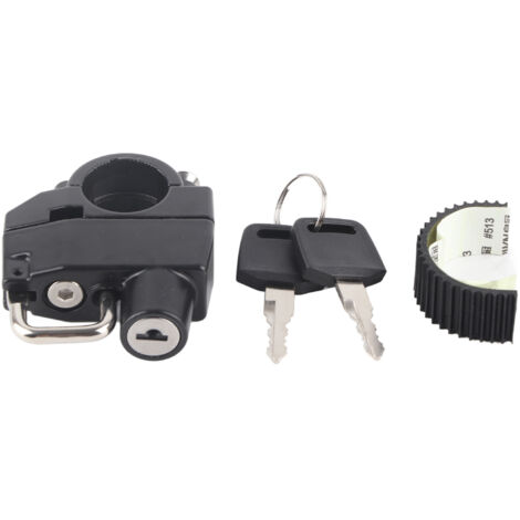 Candados para casco de motocicleta - Candado de seguridad metálico con 2 llaves portátiles (22 mm)