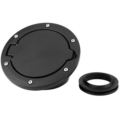 Tapón de combustible de aluminio negro para Jeep Wrangler JK de 4 y 2 puertas (2007-2018).