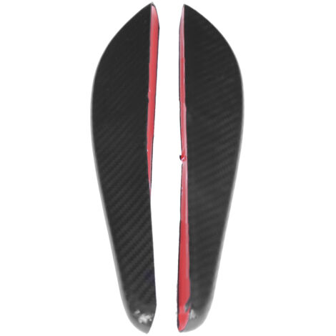 Spoiler delantero para parachoques, 2 piezas, estilo fibra de carbono, adhesivo de goma, protección antiimpacto, decoración automotriz, mejora aerodinámica. (1/5)