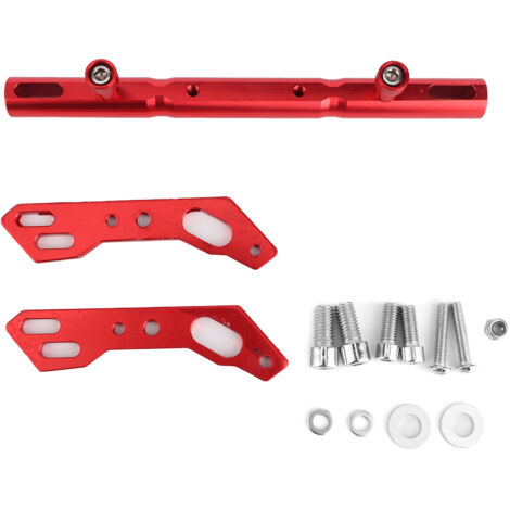 [Barra estabilizadora para motocicleta] - [Barra transversal CNC] - [Ajustable/Ajustable] - [Varilla estabilizadora]: Barra de equilibrio para manillar de motocicleta de aluminio CNC rojo, ajustable, 