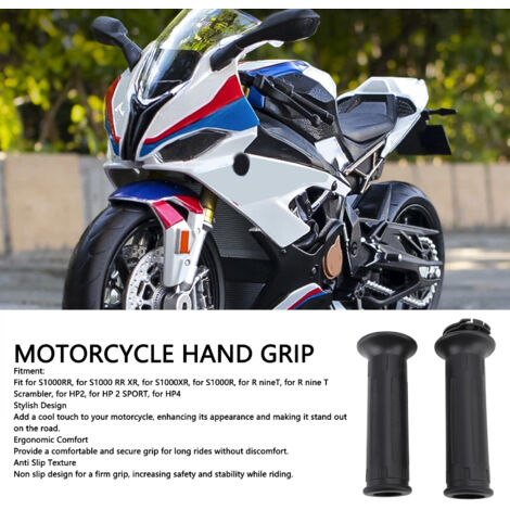 Puños para motocicleta BMW S1000RR/R/S1000XR, antideslizantes, ergonómicos, de 22 mm (juego de 2) (1/5)