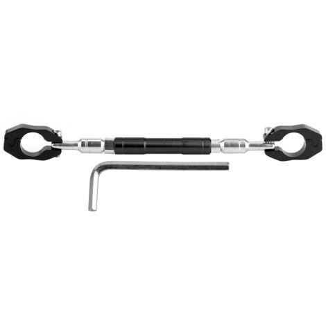 Barra estabilizadora de dirección para motocicleta de aluminio ajustable CNC de 7/8 pulgadas - Universal, color negro