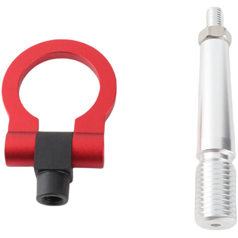 Barra de remolque de competición - Sistema de montaje con tornillos estilo JDM para Infiniti FX35 FX45 FX50 QX70 - Rojo (Kit completo con varilla)