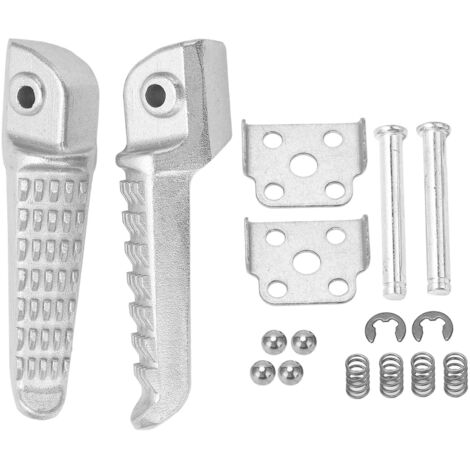 Reposapiés para pasajero de motocicleta (hierro, negro) para Ninja 250R 650R ZX-6R ZX-9R ZX-10R ZX-12R con antideslizante y fácil instalación.