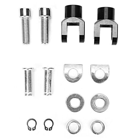 Kit de montaje de reposapiés para motocicleta, tornillos y tuercas de aluminio negro, 29 mm/1,1 pulgadas