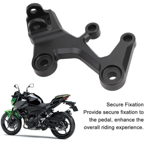 Soporte para reposapiés delantero para motocicleta Z400 2018-2021: aluminio negro robusto, resistente a la corrosión y al agrietamiento.