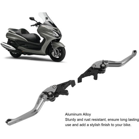Maneta de freno y embrague de aluminio CNC con 6 ángulos ajustables para Yamaha XMAX 400 (2013-2021).