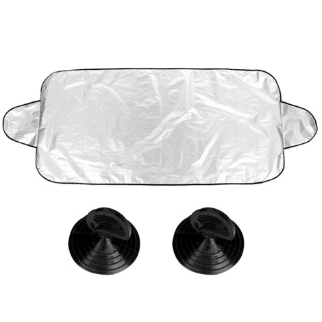 Parasol para ventana de coche (200x70cm) con protección UV, reducción del calor y del deslumbramiento, con detalles de aluminio y fijación magnética / Parasol reversible para parabrisas.