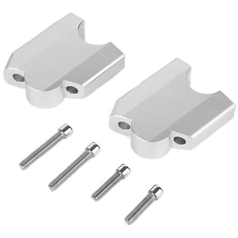 Soporte elevador de manillar para Yamaha XT1200Z Super Tenere 2010-2014 - 2 piezas, aluminio plateado