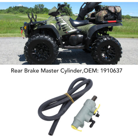 Cilindro maestro de freno de pie trasero con manguera 1910637 - Rendimiento rápido y seguridad - Compatible con Polaris ATP 330 y 500 4X4 2004-2005