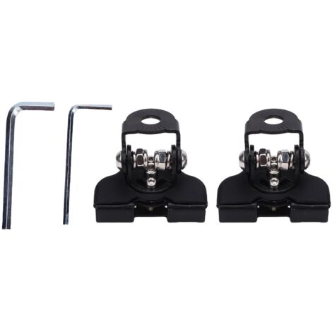 Soporte de montaje para barra de luz LED - Soporte ajustable para faros delanteros - 2 piezas, negro - Acero + goma - Compatible con automóviles, SUV, camionetas, cuatrimotos y vehículos utilitarios (1/5)