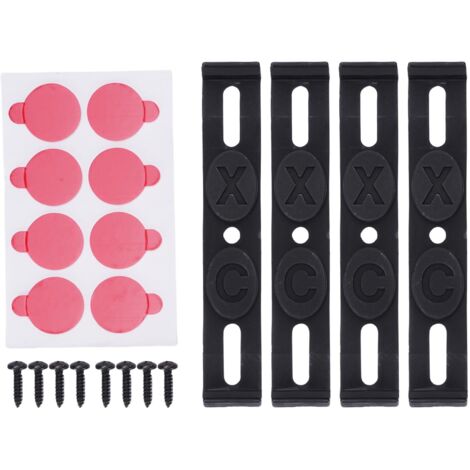 [Soporte para matrícula sin marco] [Impermeable] Marco para número de matrícula - 4 piezas de plástico de 12x2 cm para matrículas europeas (Alemania/Austria) (1/5)